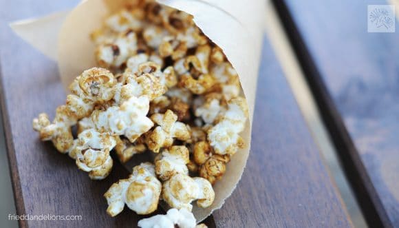 close up of Spice Cookie Kettle Corn on table