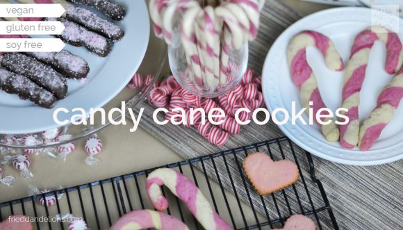 fried dandelions // candy cane cookies